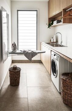 the laundry room is clean and ready for us to use