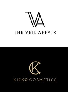 two logos for the veil affair, which are designed to look like they have letters on them