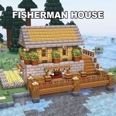 the fishman house is made out of wood and bricks