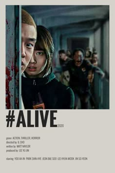 the movie poster for alive is shown