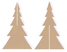 paper cut out of two trees with white background