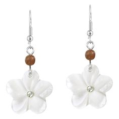 PRICES MAY VARY. ◆ FASHION STYLE ◆ If you are searching for the best gift option for your loved ones then these will be a great choice. Pair your favorite outfit with this elegant one. Make yourself more attractive and beautiful as well by wearing these chic earrings. White flower earrings are the perfect accessory to wear to any special event. ◆ PACKAGING GIFT ◆ These trendy Aeravida handmade gift earrings for women are perfectly packaged and ready to gift to your loved ones. Everyday earrings Flower Plumeria, Pearl Seashell, White Flower Earrings, Packaging Card, Wood Fashion, Tropical Earrings, White Flower Earring, Seashell Earrings, Mother Of Pearl Earrings