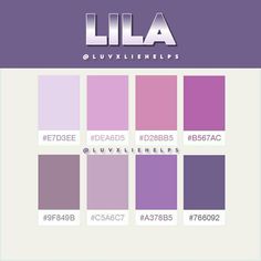 the lila color scheme is shown in this image