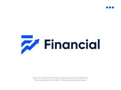 the financial logo with an arrow pointing up to it's left side, on a white background