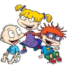 the rugrats are having fun with each other