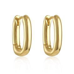 The Positano Hoop Mini is the perfect touch of style for your daily look. It has a classy look and a lightweight feel, and it layers perfectly with the original Positano Hoop Earring. Sold as a pair. Crafted with 18K triple-layered gold over brass; enhanced with a fourth-layer PVD coating.  Closure: lever back Finish: high polish  DAILY CARE Keep your hoops in their best condition by removing them before exercising or showering. It is also best to apply perfumes, creams, and hair care products before putting on your hoop earrings. We pride ourselves on the quality of our products. However, regular exposure to any of the above products can cause your earrings to tarnish. It is also possible for the skin's nautral pH levels to cause some tarnishing. To clean your hoops, buff them gently with Small Gold Hoops, Hair Care Products, Jewelry Cleaner, Positano, Gold Hoops, Daily Look, How To Look Classy, Amalfi, Jewellery And Watches