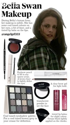 Bella Swan (Human) Makeup Look 🌲🖤🍂  Pls credit if reposted <3   This is just my opinion, none of this makeup is directly endorsed by the Twilight Saga.   #twilight #twilightcore #twilightmakeup #twilightaesthetic #twilightsaga #bellaswan #bellaswancore #bellaswanedit #bellaswanaesthetic #bellaswan #kristenstewart #moviemakeup #movies #makeup #makeuptutorial #makeuplook #makeupguide #makeuplover #moodboard #moodboardaesthetic Bella Swan Makeup, Twilight Makeup, Cool Toned Eyeshadow Palette, Swan Makeup, Makeup Tumblr, Movie Makeup, Swag Makeup, Ethereal Makeup