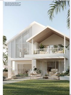 an architectural rendering of a beach house