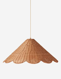 Rattan pendant light with a scalloped shade Rattan Pendant Light Kitchen, Rattan Lamps, Marsh House, Woven Pendant Light, Kitchen Hanging Lamps, Rattan Pendant Lights, Holiday Living Room, Rattan Light Fixture