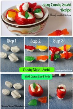 how to make candy sushi step by step instructions