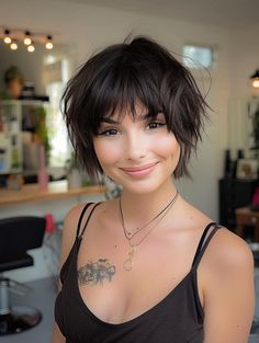 Top Short Hairstyles with Bangs - Trendy Cuts for All Face Shapes Short With Fringe Hair, Pixie With Long Fringe, Short Bob With Straight Bangs, Pixie Haircut With Short Bangs, Short Hair For Small Face, Short Hair Full Bangs, Short Hair Round Face Hairstyles, Short Shag Bob With Bangs, Bixie 90s Haircut With Bangs