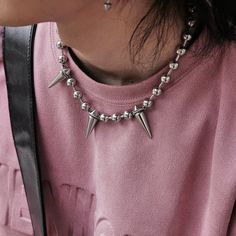 Type: Accessories Material: Titanium steel Length: 47 / 57 cm ( 18.50 / 20.87 inches ) Chunky Silver Jewellery, Korean Fashion School, Diy Fashion Ideas, Chunky Choker, Double Layer Necklace, Tank Top Skirt, Silver Choker Necklace, Punk Jewelry, Silver Choker