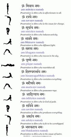 yoga poses and their meanings in an english language, with the words on each side