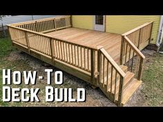 a deck built into the side of a house