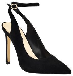 PRICES MAY VARY. Dress to impress in the Nine West Taran dress pumps. This pump features a sky high stiletto heel, stylish pointy toe and an adjustable ankle strap for a secure fit. The perfect wardrobe staple! Founded in 1978, Nine West empowers women to take on the world in style, from day to night. Pointed Toe Buckle Closure 3.98" Heel Height Perfect Wardrobe, Pump Dress, Black High Heels, Suede Pumps, Sky High, Black Pumps, Stiletto Heel, Black Heels, Women's Pumps