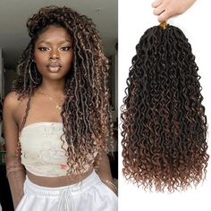 PRICES MAY VARY. 【Hair Style】:Excellent Crochet hair for black women, goddess locs crochet hair, crochet faux locs, soft boho locs crochet hair. 【Package】: 8 Packs, 14 strands per pack, 112 pieces in total, crochet tool and some beads, enough for a full head 【Feature】： More small curls in the middle of the hair, pre-twisted, so they are easy to install and look fluffy and plump 【Material】: 100% kanekalon kynthetic hair extensions, 100% handmade 【Size&Color】14 inch/18 inch/22 inch, 1B, T1B/27, T1 Hair Boho Style, Style Locs, Locs Soft, Messy Locs, Women Goddess, Goddess Locs Crochet, Faux Locs Styles, Goddess Faux Locs, Faux Locs Crochet