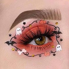 Devil Makeup, Vampire Bride, Holiday Makeup Looks, Halloween Makeup Pretty, Cute Eye Makeup, Makeup Face Charts, Ghost Spider