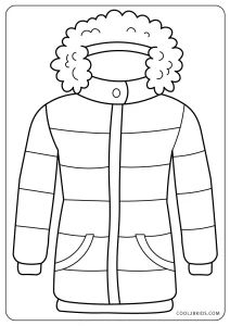 a coloring page with an image of a jacket