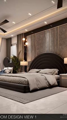 a modern bedroom design view 1