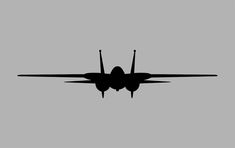 the silhouette of an airplane is shown in black and white