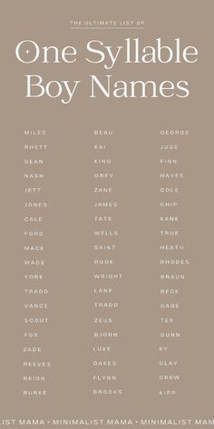 Searching for short boy names, but haven't found the *one* quite yet? *This* is the ultimate baby boy names list of one syllable boy names - perfect for 2025! Whether you love rare baby names or simple, sweet baby names, this hand-picked listed of baby name inspiration & boy name ideas is full of ACTUALLY MODERN baby names for your little one that you probably didn't realize are trending! (Including both baby names and meanings for each of our picks)