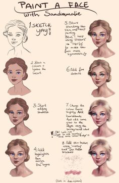 some different types of hair are shown in this drawing style chart, with the names and description