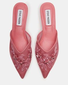 LORNA Pink Kitten Heel Embellished Mule Heel | Women's Heels Pink Kitten Heels, Mule Heel, Comfortable Heels, Women's Heels, 2 Inch Heels, Wedding Outfits, Kitten Heel, Phuket, Womens Heels