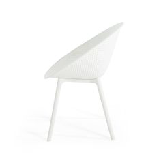 a white chair on a white background with no one in the room to see it