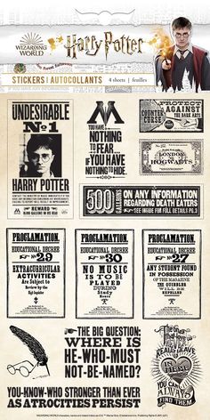 the harry potter poster is shown in black and white