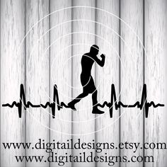 the logo for digitaldesigns etsy com shows a running man and heartbeat