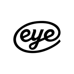 an eye logo on a white background