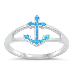 CHOOSE YOUR COLOR Blue Simulated Opal Promise Anchor Ring .925 Sterling Silver Band Cubic Zirconia Female Size 9 All our silver jewelry is crafted from .925 silver also commonly referred to as sterling silver. Sterling silver is the standard for beautiful high-quality silver jewelry and cannot be replicated by lower priced silver plated jewelry. It is 92.5% pure silver, mixed with alloys to add strength and durability to stand the test of time. Keep your fine jewelry shiny and elegant by storing Anchor Ring, Silver Halo Ring, Anchor Rings, Ring Engraving, Heart Promise Rings, Cz Rings Engagement, Silver Signet Ring, Promise Rings For Her, Sterling Silver Engagement Rings