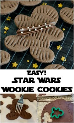 easy star wars cookie cookies that are ready to be cut and put in the oven