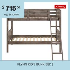 the bunk bed is $ 75 00 reg $ 300 00 and it's only $ 350 00