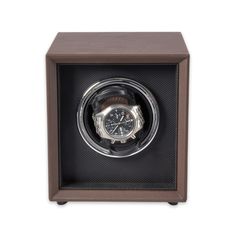 Single Brown Leather Watch Winder with Ccolor Changing Light, Elevate your watch game with the Vito Watch Winder. This sophisticated piece combines genuine brown leather with a plush interior to keep your watch in top condition. Brown Leather Watch, Watch Winder, Bath Towel Sets, Lighting Sale, Game Room Furniture, Online Home Decor Stores, Outdoor Shade, Furniture Sale, Accent Pieces