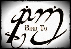 the logo for an upcoming band called bind to bd2, is shown in black and white