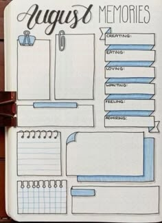 an open notebook with some notes on it