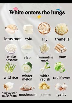 the different types of foods that are in each bowl and on top of each other