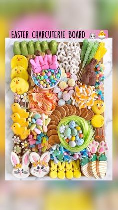 an instagram photo with easter decorations on it