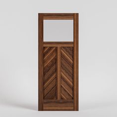 a wooden door with a glass paneled in to the front and side panels on it