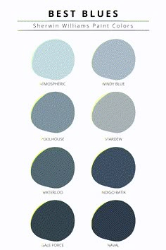 the best blue paint colors for walls and floors in different shades, from dark to light gray