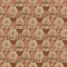 an orange and brown pattern with many different shapes