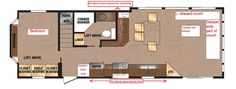 the floor plan for a small cabin