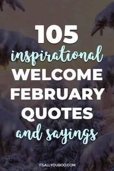 105 Inspirational Welcome February Quotes and Sayings with snow covered fern trees Feb 1 Quotes, February Positive Quotes, Welcome February Quotes Inspirational, February Motivation Quotes, Hello February Quotes Inspiration, February Letterboard Quotes, February Quotes Funny, February 1st Quotes, Quotes About February