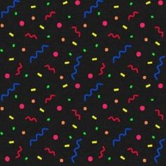 a black background with multicolored dots and lines