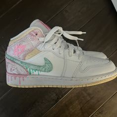 Ice Cream Air Jordan Unisex Ice Cream Jordans, Arctic Pink Jordans, Pink Quartz Jordans, Air Jordan 5 Easter, High-top Synthetic Jordan Basketball Shoes, Kids Jordans, Jordan Shoes, Kids Shoes, Air Jordans