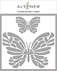 the butterfly stencil is shown in grey