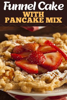 funnel cake with pancake mix on a plate