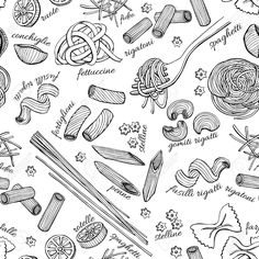 seamless pattern with different types of knitting needles and yarns on white background stock photo