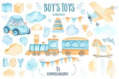 Baby Boy Toys, Cute Easter Bunny, 2nd Baby, Kit Digital, Shower Set, Free Baby Stuff, Digital Wall Art, Nursery Prints, Cute Illustration